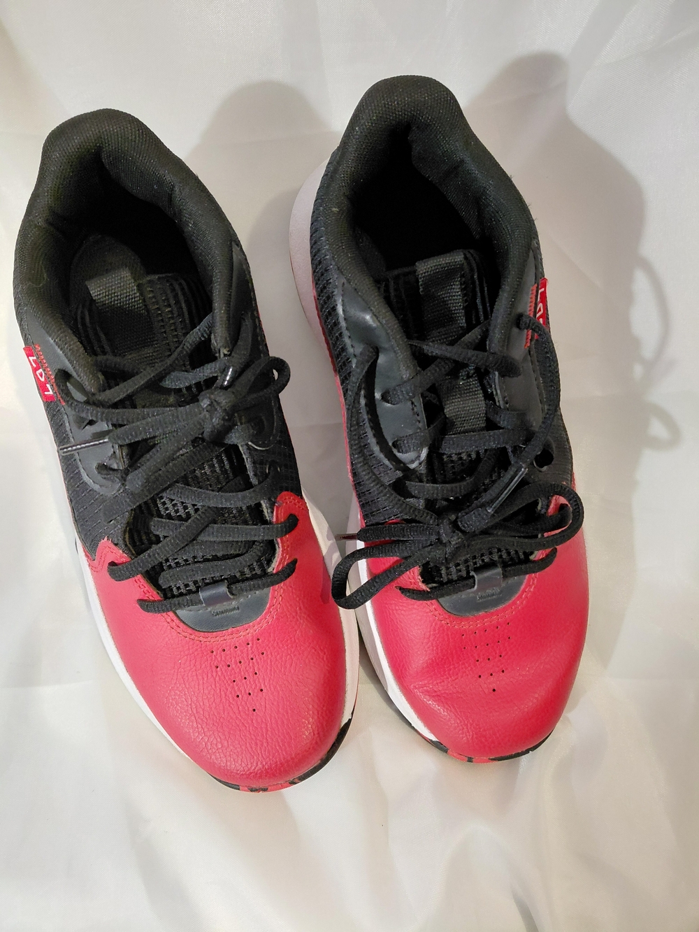 Under Armour Black and Bright Pink Youth Athletic Sneakers